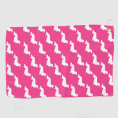 Bright Pink Dachshund Golf Cadeau Golf serviette d (Horizontal)