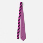 Bright Pink Festive Buffalo Check Plaid Patterned Stropdas (Achterkant)