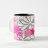  Bright Pink Floral Mug  (Devant gauche)