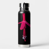 Bright Pink Fuchsia Flower on Black Waterfles (Links)