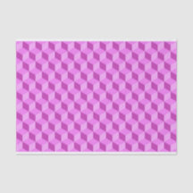 BRIGHT PINK GEOMETRIC CUBE PATTERNEN
