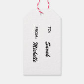 Bright Pink Geranium Bloemen Bewerkbaar Gift Label Cadeaulabel (Achterkant)
