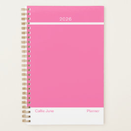 Bright Pink Minimalist Planner