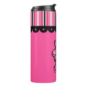 Bright Pink Poodle Mug Thermosbeker (Gedraaid links)