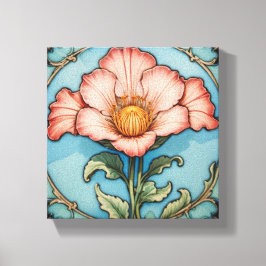 Bright Pink Poppy Canvas Afdruk
