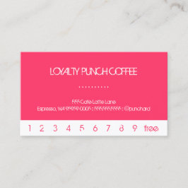 Bright Pink Punch Loyalty Coffee Kaart