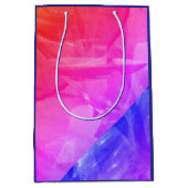 Bright pink red blue abstract sharp design medium cadeauzakje (Voorkant)
