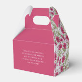 Bright Pink Rose Wedding Bedankdoosjes (Achterkant)