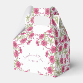 Bright Pink Rose Wedding Bedankdoosjes