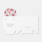 Bright Pink Rose Wedding Bedankdoosjes (Uitgevouwen)