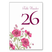 Bright Pink Rose Wedding Kaart (Achterkant)