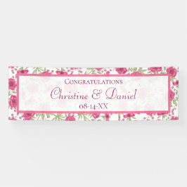 Bright Pink Rose Wedding Spandoek