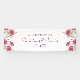 Bright Pink Rose Wedding Spandoek