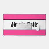 Bright Pink White Strips Retro Jingle Bells Texte (Clavier et souris)