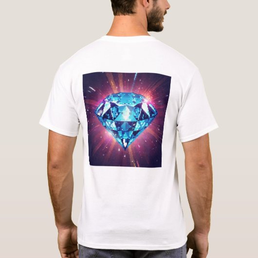 Bright Pixelated Diamond  T-shirt (Achterkant)