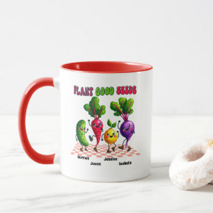 Bright PLANT GOOD SEEDS Custom 4 Kinder Naam Mum's Mok