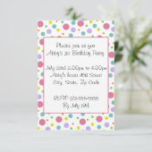 Bright Polka Dot Invitation (Debout devant)