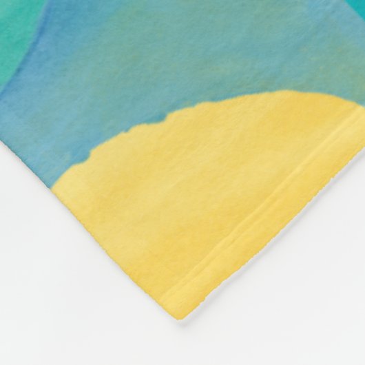 Bright Pop Art with Circles and Squares Fleece Deken (Hoek)