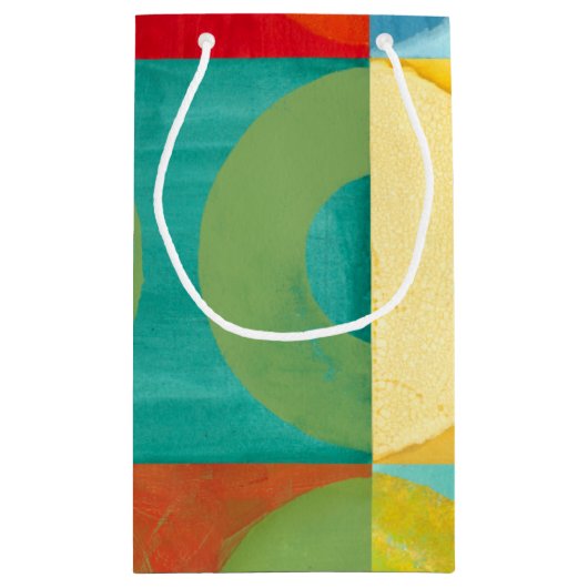 Bright Pop Art with Circles and Squares Klein Cadeauzakje (Achterkant)