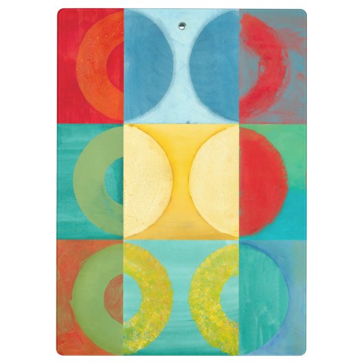 Bright Pop Art with Circles and Squares Klembord (Achterkant)
