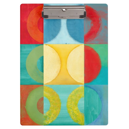 Bright Pop Art with Circles and Squares Klembord (Voorkant)