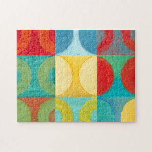 Bright Pop Art with Circles and Squares Legpuzzel
