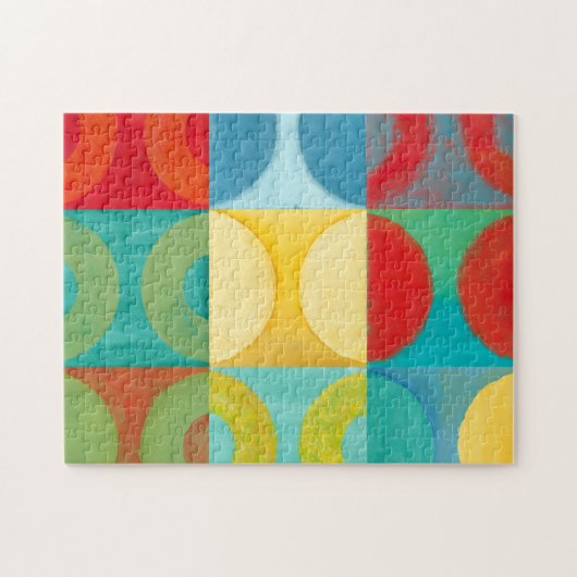 Bright Pop Art with Circles and Squares Legpuzzel (Horizontaal)