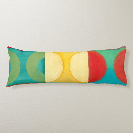 Bright Pop Art with Circles and Squares Lichaamskussen (Voorkant)