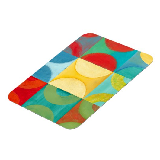 Bright Pop Art with Circles and Squares Magneet (Linkerzijde)