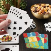 Bright Pop Art with Circles and Squares Pokerkaarten (Insitu)