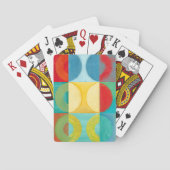 Bright Pop Art with Circles and Squares Pokerkaarten (Achterkant)