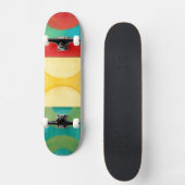 Bright Pop Art with Circles and Squares Skateboard (Voorkant)