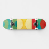 Bright Pop Art with Circles and Squares Skateboard (Horizontaal)