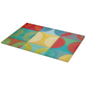 Bright Pop Art with Circles and Squares Snijplank (Hoek)