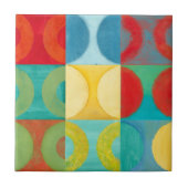 Bright Pop Art with Circles and Squares Tegeltje (Voorkant)