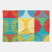 Bright Pop Art with Circles and Squares Theedoek (Horizontaal)