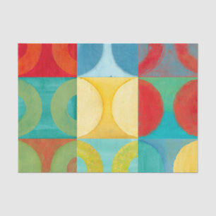 Bright Pop Art with Circles and Squares Tissuepapier