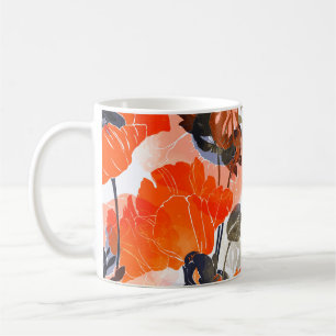 Bright Poppies Imprints: naadloze kunst Koffiemok
