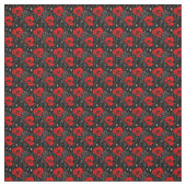 Bright Poppies op zwart Stof (Swatch)