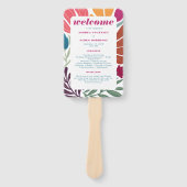 Bright programma voor Abstracte Floral Wedding tus Handwaaier (Voorkant)