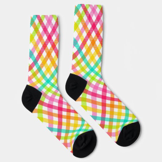 Bright Pset Gingham Pattern Socks Sokken (Rechts)