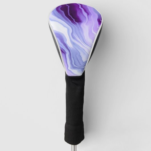 Bright purple marbling golfheadcover (Voorkant)