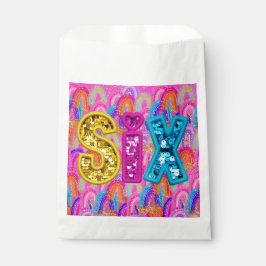 Bright Rainbow 6th Birthday Bedankzakje