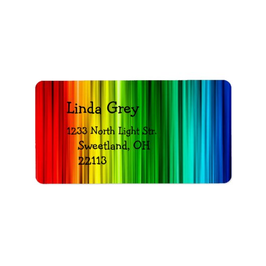 Bright Rainbow-adreslabel Etiket (Voorkant)