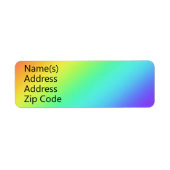 Bright Rainbow-adreslabels Etiket (Voorkant)