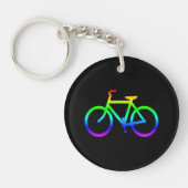 Bright Rainbow Bicycle Sleutelhanger (Voorkant)
