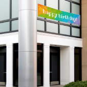 Bright Rainbow Bonne Bannière d'anniversaire (Bâtiment extérieur)