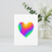Bright Rainbow Heart Blank Briefkaart (Staand voorkant)
