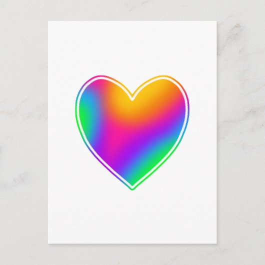 Bright Rainbow Heart Blank Briefkaart (Voorkant)