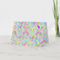 Bright Rainbow Hearts Psychedelic Valentijns's Kaa